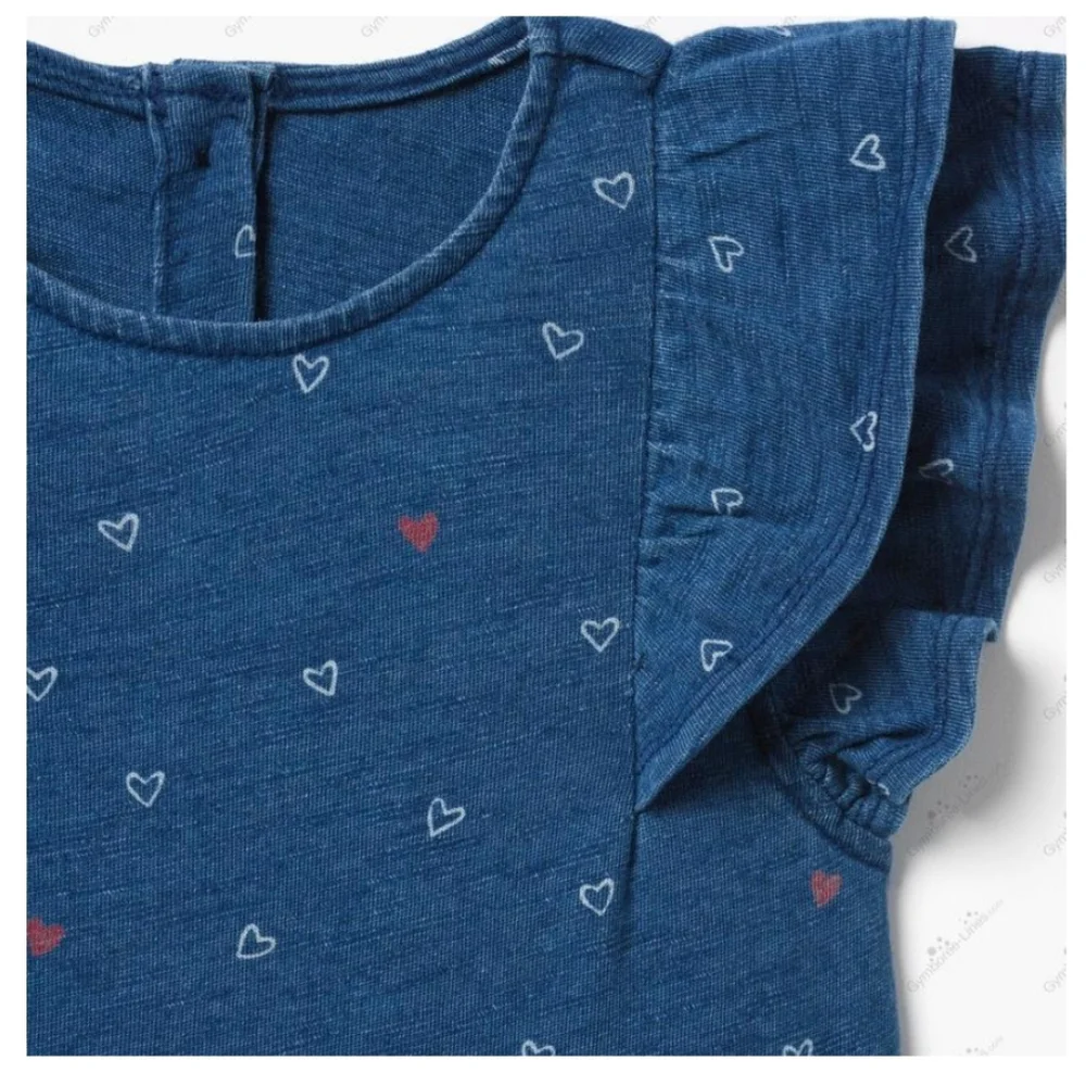 GYMBOREE | Navy Heart Print Jumpsuit 🤍🩷